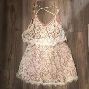 Lush small lace lined mini dress